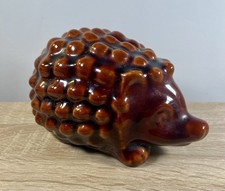 Vintage Denmead pottery hedgehog money box 70's Glazed