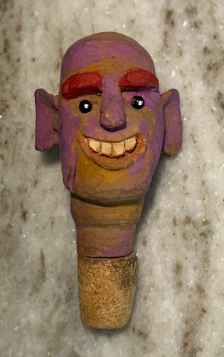 Hand carved wood wine - carved,