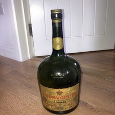Vintage Courvoisier Cognac The Brandy Of Napoleon Green Large Empty Bottle