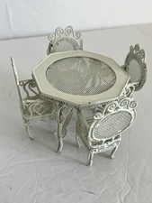 VTG Dollhouse White Metal