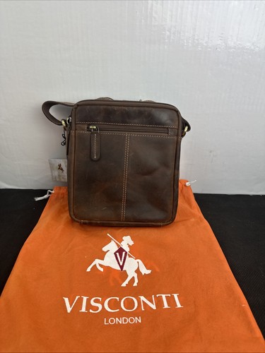 Visconti leather messenger bag - leather,
