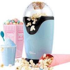 Popcorn Maker Machine With Cup 1200 W Retro Sorbet Pastel Blue Giles & Posner