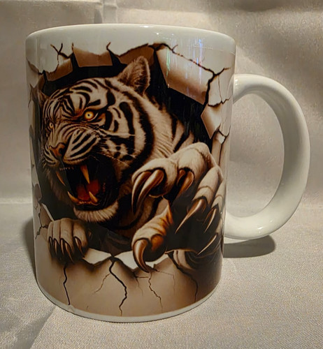 Effect white tiger mug - ​3d,