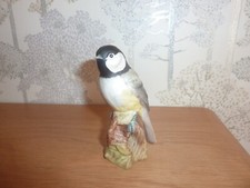 Vintage Beswick Black Capped Chicadee Finished In Matte Perfect Condition
