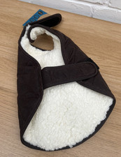 Trespaws Quilted Dog Jacket Fleece Lined Artemis Waxed Cotton XXS Brown