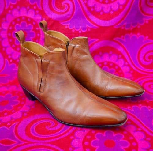 Mens brown leather - leather, cuban