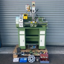 Warco WM250V Variable Speed Metal Lathe & Milling attachment 230v DRO