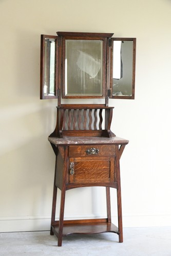 Arts crafts oak washstand - crafts,