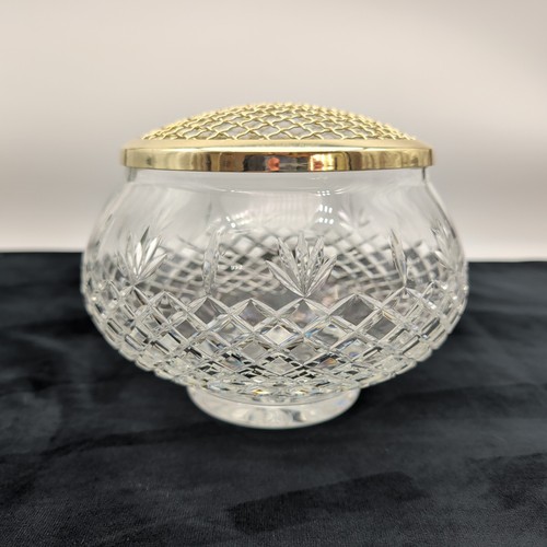 Large crystal rose bowl - crystal,