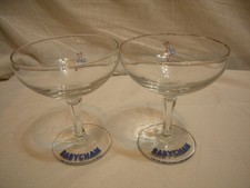 TWO X 1950's BABYCHAM GLASS.(