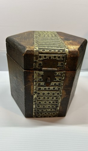 Vintage wooden hexagonal - wooden,