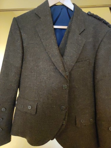 Brown tweed kilt jacket and - brown,
