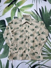 Very Rare Vintage 70s Disco Brutus Shirt Pop Print New Out of Packet 