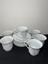 12 Pcs Bone China 6 Cups & 6