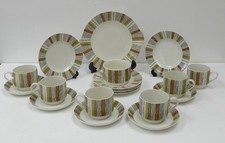 Midwinter Sienna  Sandwich Plate  6 Side Plates  6 Cups,  5 Saucers 1 Sugar Bowl
