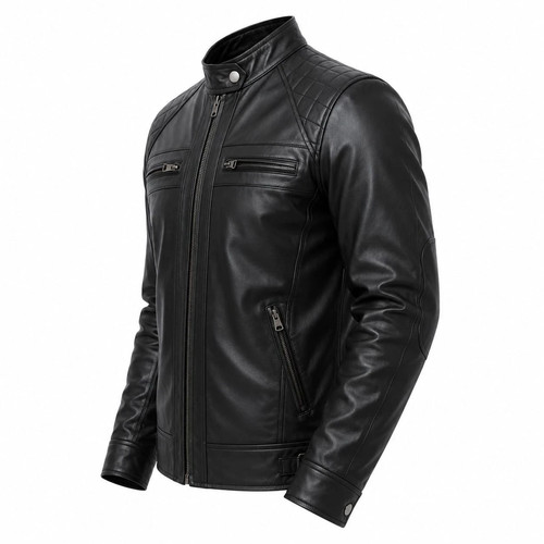 Men café racer style biker - café,