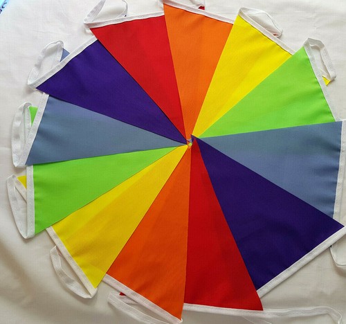 Rainbow fabric bunting feet - rainbow,