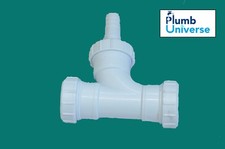 40mm Compression Tee with Washing Machine/Dishwasher Outlet Spigot Nozzle PVC
