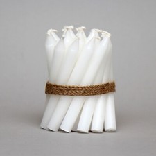 White Christingle Candles 4 1/2" x 1/2" (20 pack) Votive Candles