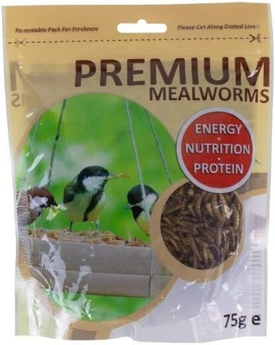 75g premium mealworms - 75g, wild