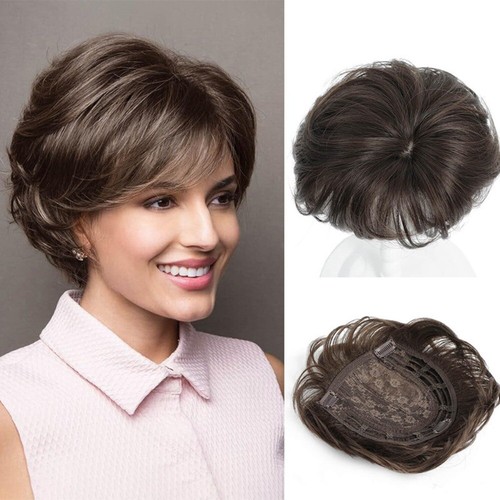 Women short hair topper - topper, wavy