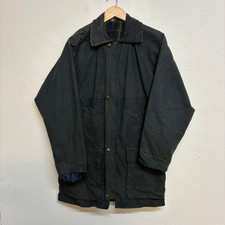 Vintage Wax Jacket Mens L Navy