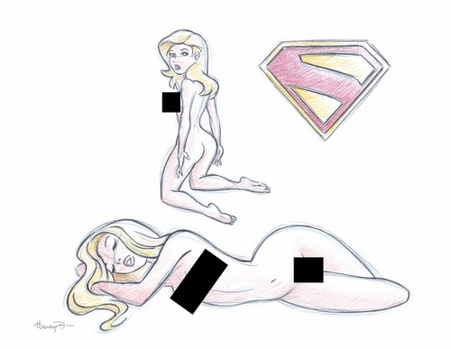Supergirl convention sketch - supergirl, by