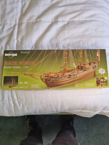 Model wooden sailing boat - sailing,