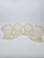 4X Vintage Ruffled Glass Light