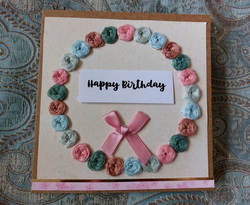 Embroidered greeting card - embroidered,
