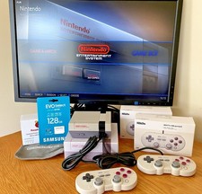 NESPi+ Retro Games Console Raspberry Pi 3 B+ 128gb PSU & 2 8bitdo Controllers