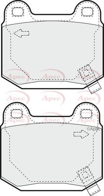 Apec rear brake pad set - rear,