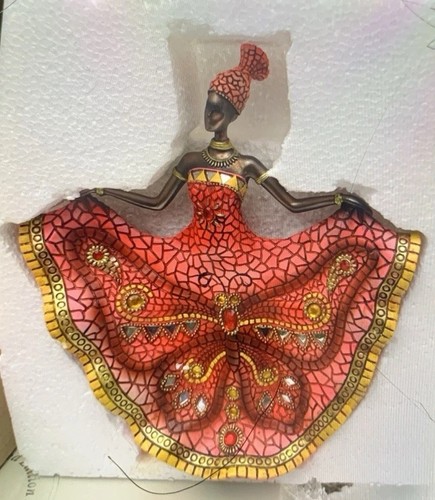 Mosaic figurine african - figurine,