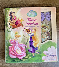 Flower Fashions: Book and Flower Press (Disney Fairies) VERY GOOD 2007 1st Ed