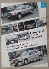 Mercedes Benz 190 2.3-16 Spoiler Set Brochure / Leaflet 1986 - 190 Range Option