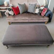  EXTRA LARGE VELVET FOOTSTOOL