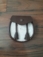 brown leather sporran 5.5" (USED)