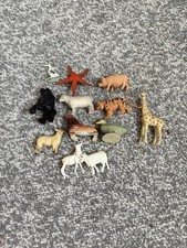 Small Collection Of 12 Plastic Farmyard And Wild Animals