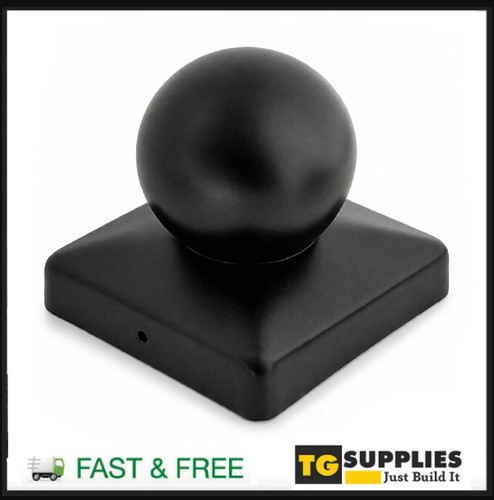 Black metal ball - ball, post