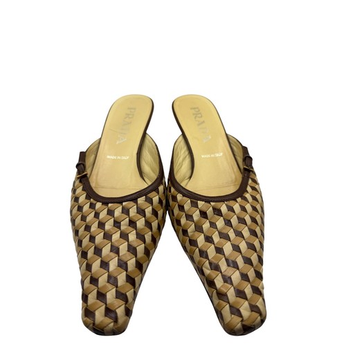 Prada geometric woven leather - woven,