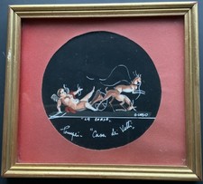 Antonio Caso Original Framed Signed Gouache Casa dei Vettii Pompeii Italy