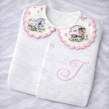 Girls Baby White Sleepsuit