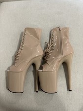 7" Black Leather Lace Up