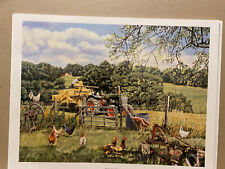 Farming Tractor and Harvesting art print  Watching Oliver at Work