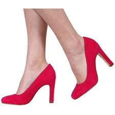 Womens Stiletto Heel Pumps Ladies Slip On Prom Party Wedding Work Court Shoes