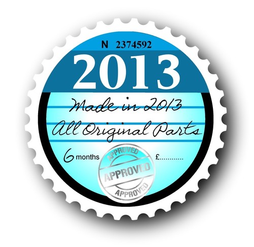 Retro 2013 tax disc - retro,