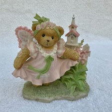 Cherished Teddies - Phyllis - God Bless My Little Garden - Angel With Bird House