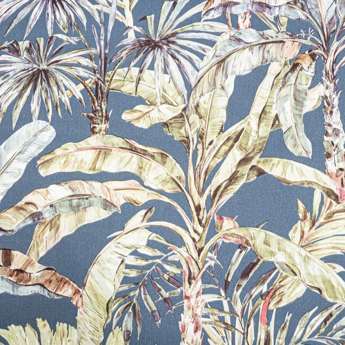 Blue tropical leaf wallpaper - blue,