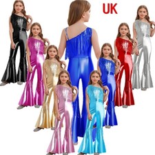 UK Girls Shiny Flared Disco
