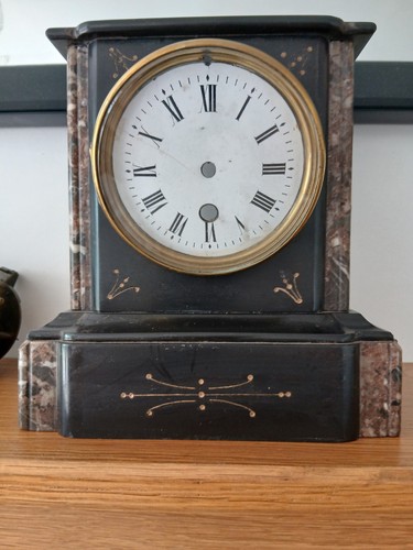 Antique slate marble mantle - antique,
